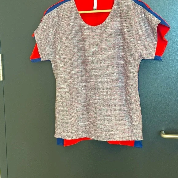 Sachin + Babi S EUC ribbon Red and Blue Blouse - Picture 6 of 16